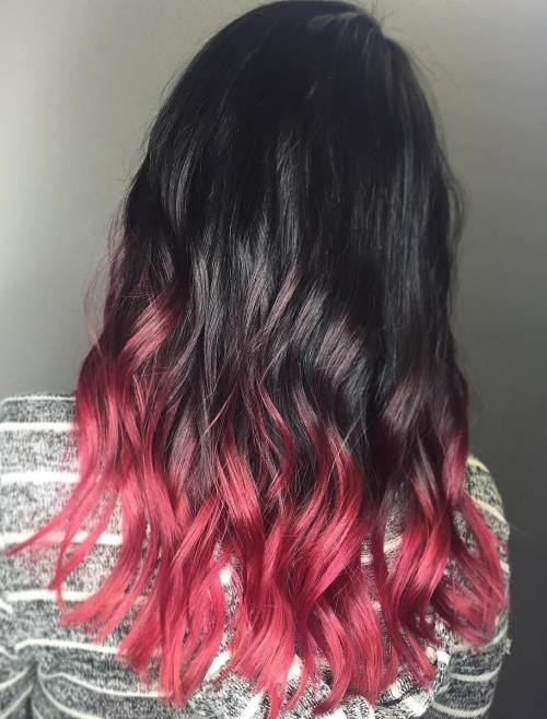Pastell Pink Dip Dye For Black Hair
