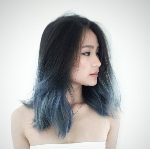 negru to gray ombre hair