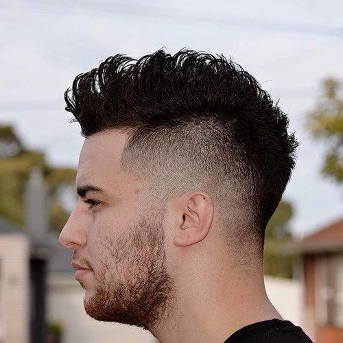 Mohawk with side fade for men