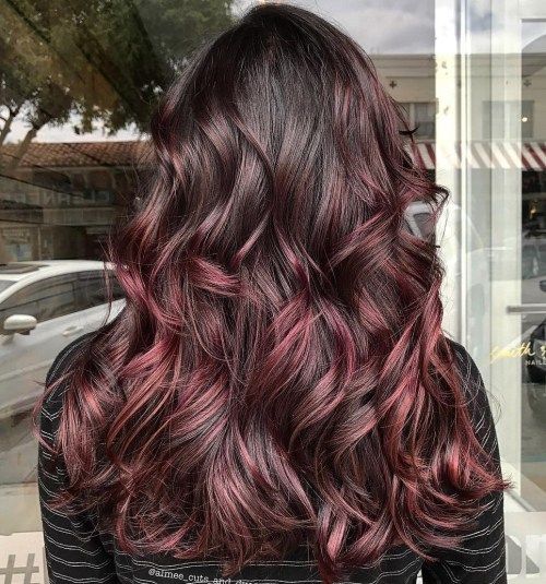 Subtil Red Highlights For Brown Hair