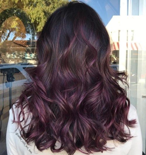 Negru Hair With Subtle Purple Balayage
