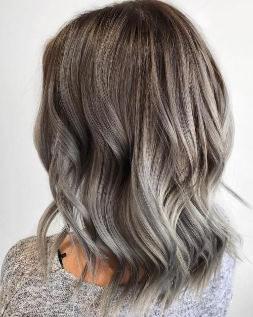 Svetloba Brown Hair With Gray Balayage