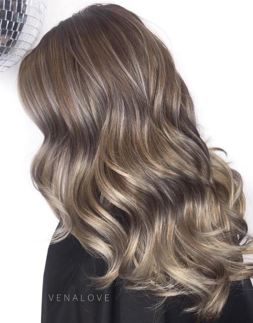 rjav Hair With Subtle Silver Highlights