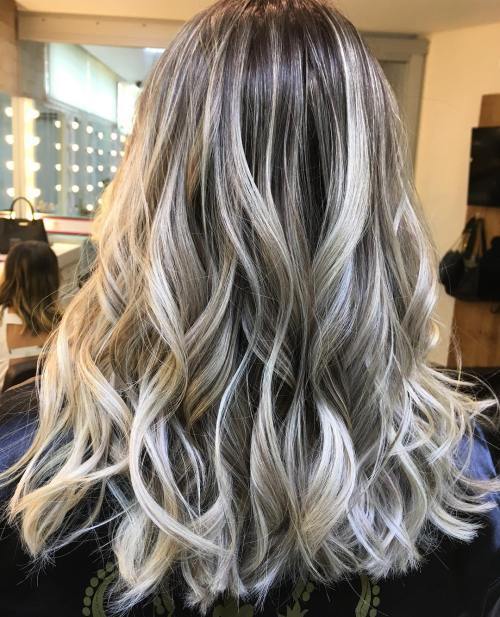 Bronde Hair With Ashy And White Highlights