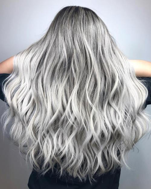 Valovita White And Gray Balayage Hair