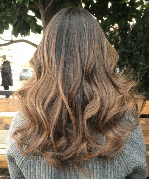 tmavý brown hair with light brown ombre