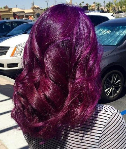 tmavý purple hair color