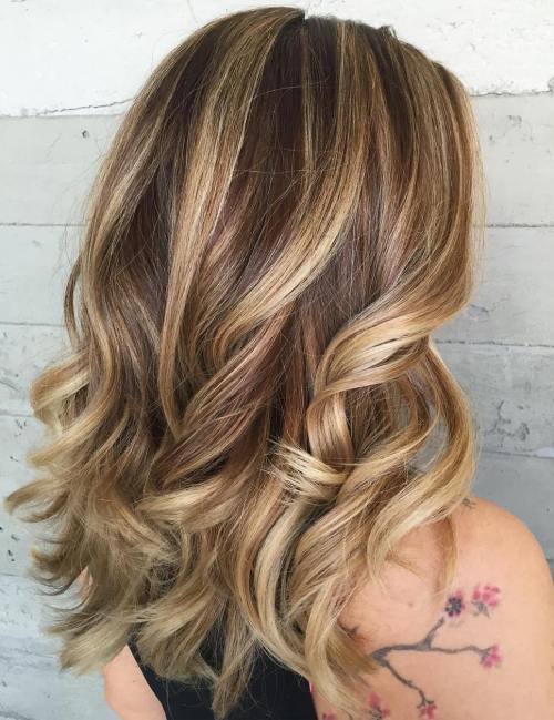 Brun Hair With Blonde Highlights