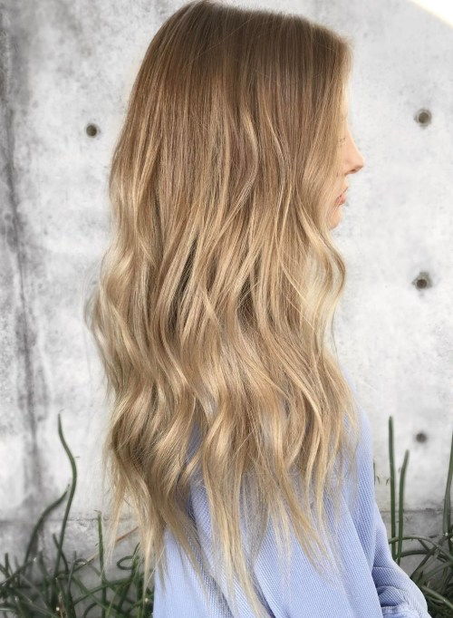 jemný Brown Blonde Ombre Hair
