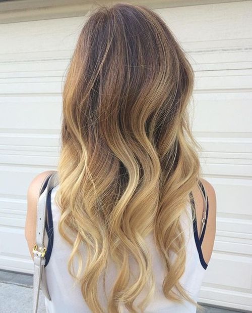 brun hair with blonde ombre highlights