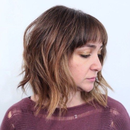 murdar layered bob with ombre highlights