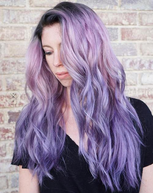Lavanda Ombre Hair With Root Fade