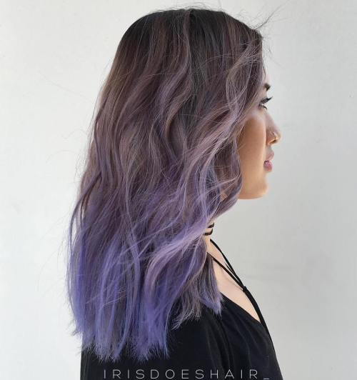 Pepel Brown To Pastel Purple Ombre