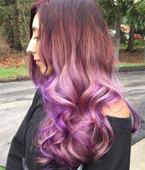 pastel lavender ombre hair