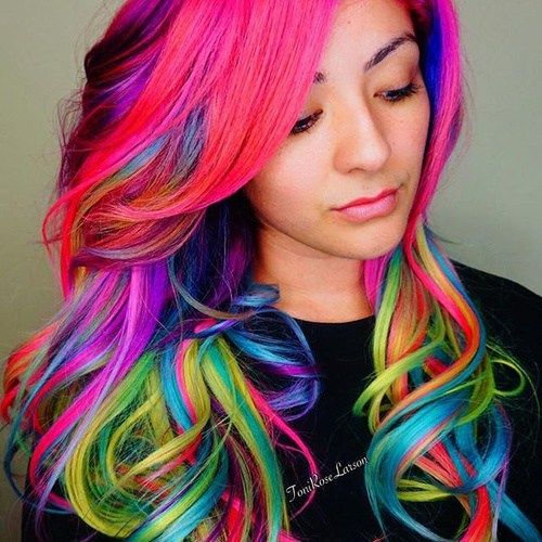 svetlo multi-colored hair color
