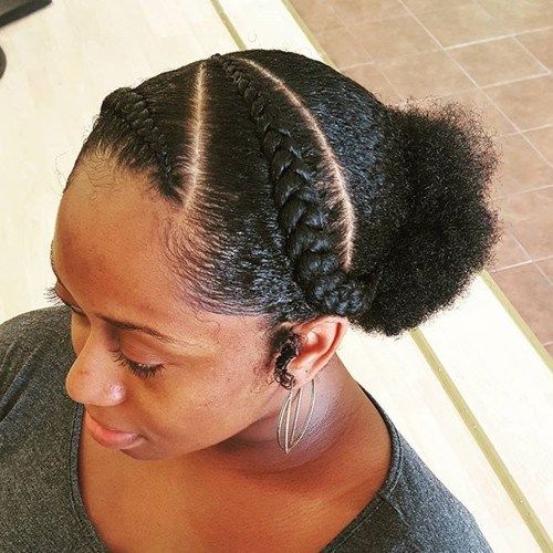 flätad protective hairstyle for natural hair