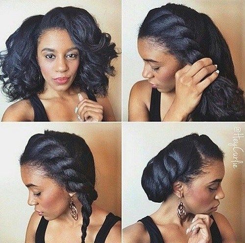 sida twist updo for natural hair