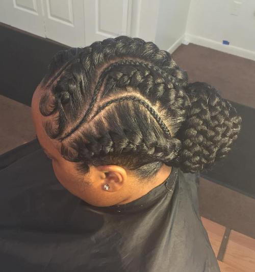 Tjock And Thin French Braids Updo