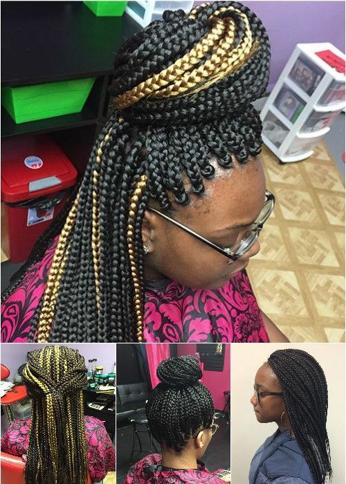 updos and half updos for box braids