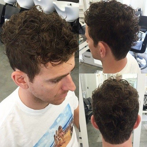 män's undercut hairstyle for curly hair