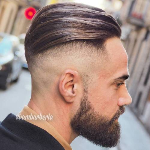 Lång Top Shaved Sides Hairstyle For Men