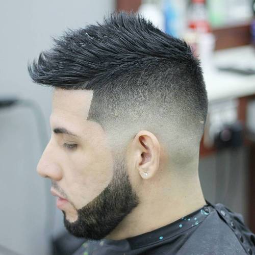 Spiky Haircut With Skin Fade