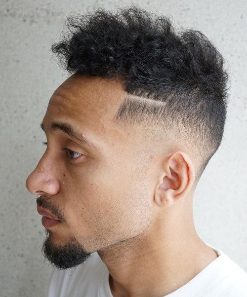 Avsmalning Fade With Curly Natural Top