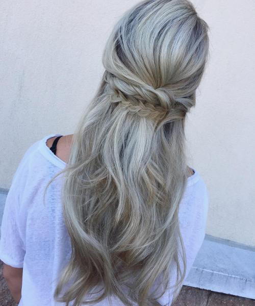 Halv Updo For Long Layered Hair