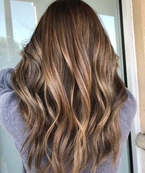 rjav Hair With Warm-Toned Shiny Highlights
