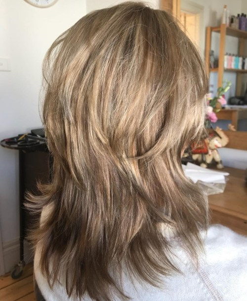 Blond Shag With Reverse Ombre