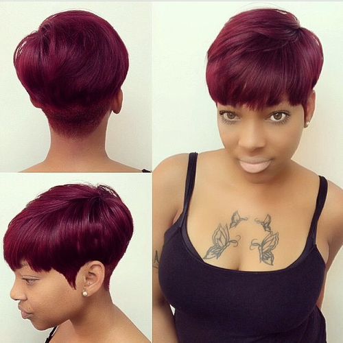 krátky tapered haircut for African American women