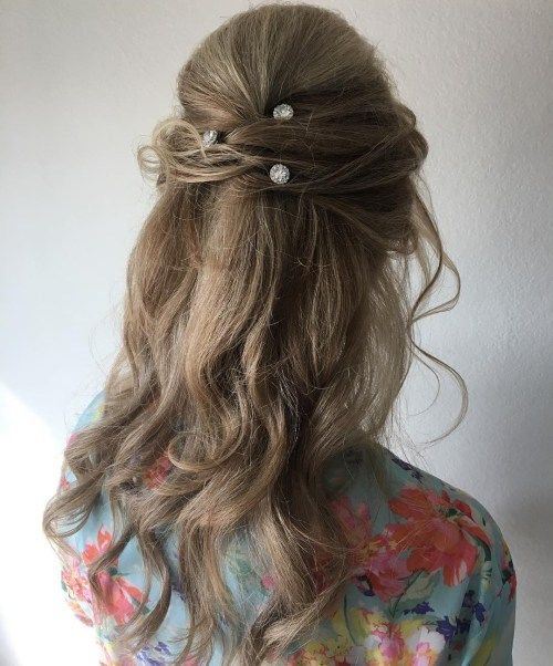 Formal Messy Half Up Hairstyle