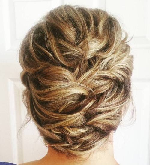 Twisted Updo For Shorter Hair