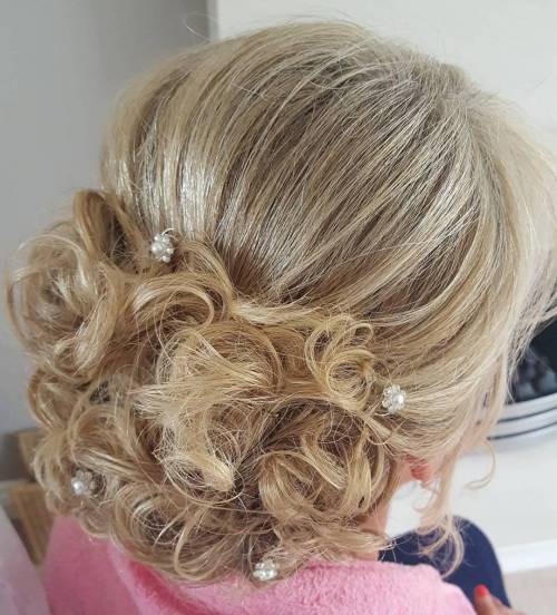 Mor Of The Bride Blonde Curly Updo