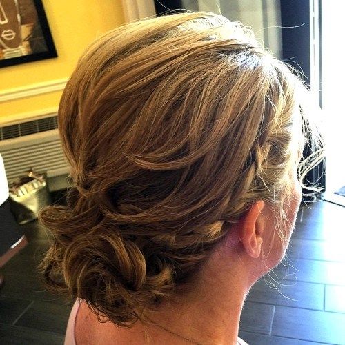 mama of the bride updo for shorter hair