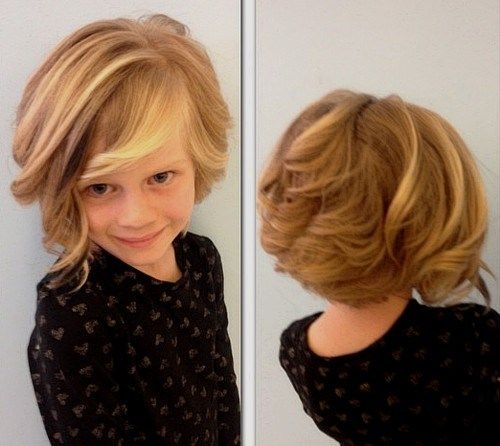 мало girls curly bob hairstyle