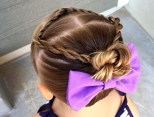 твистс and bun updo for girls