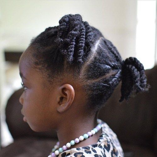 твистс and ponies girls hairstyle for natural hair