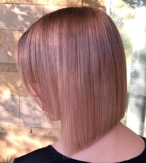 unghiular blunt bob with bangs