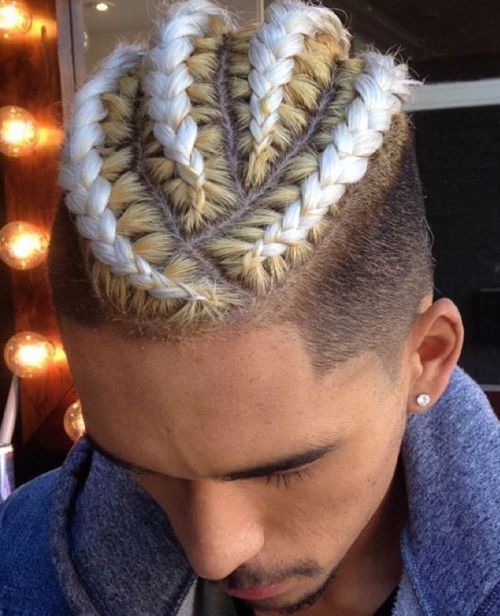 undercut With Braided Top For Men