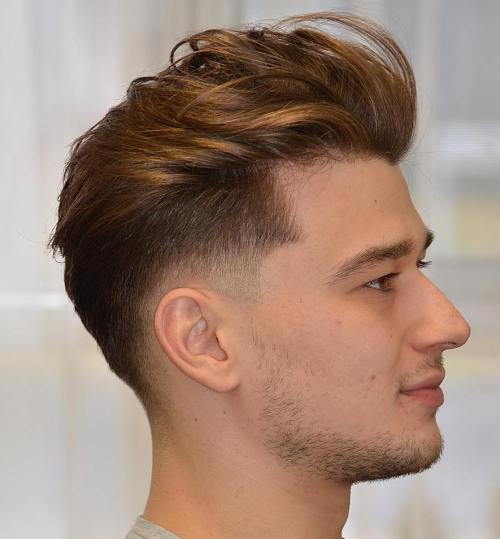 nízky Fade With Long Top For Fine Hair