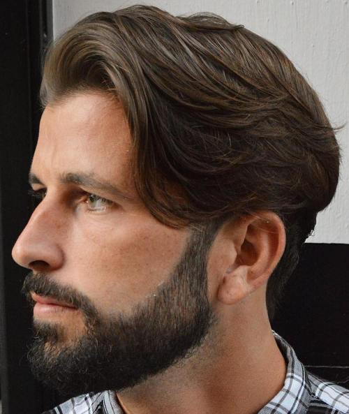stredná Tapered Haircut With Beard