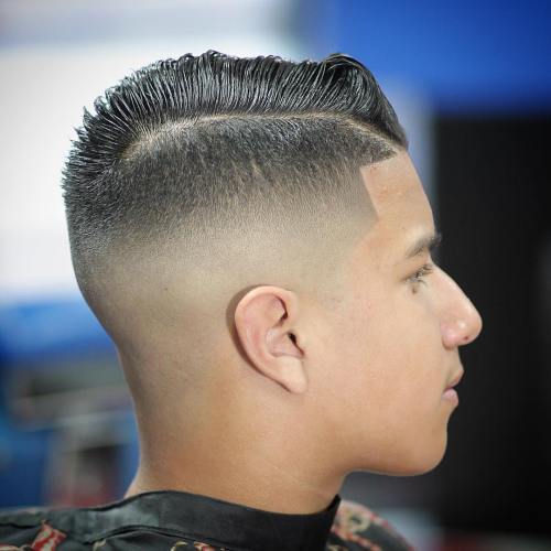 Hög Fade With Side Part For Guys