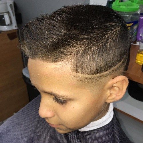 Boys Quiff Hairstyle With Low Fade