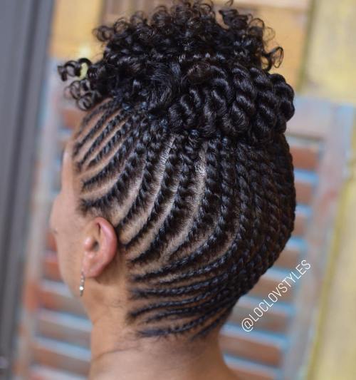 updo With Flat Twists Short Hair