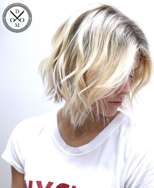 Blond Messy Bob Hairstyle