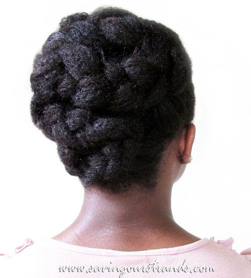 flätad updo hairstyle for black women
