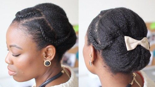 formell updo hairstyle for black women with natural hair