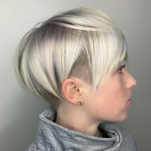 Blond Pixie With Side And Nape Undercut