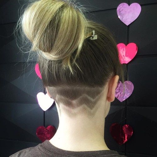 top knot with nape undercut